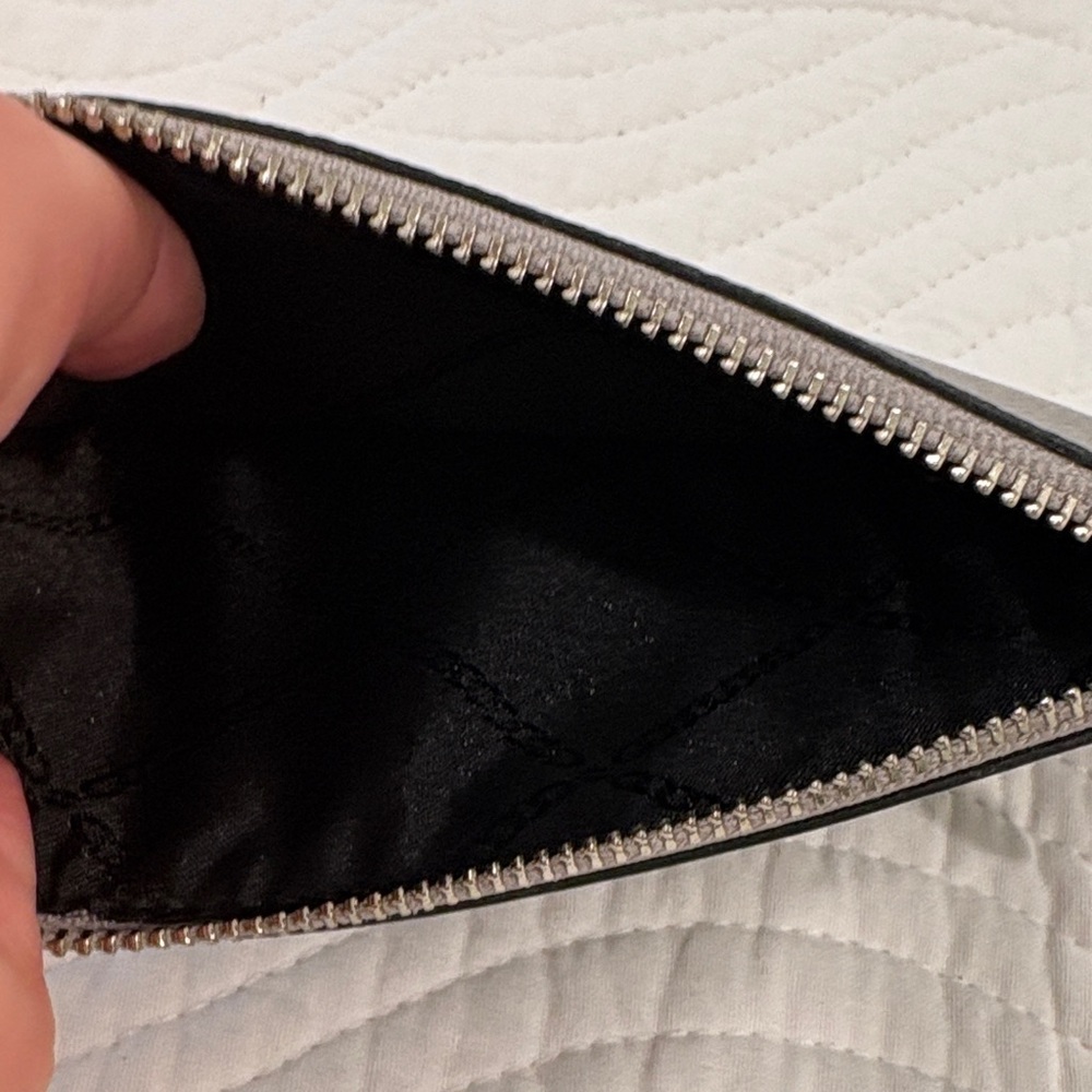 Michael Kors Light Grey Leather Pouch - Picture 2 of 3